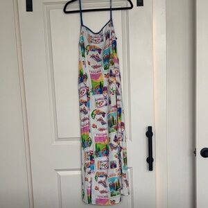 Vibrant Graphic Print Maxi Dress
